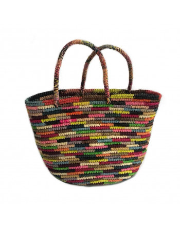 Basket Bag Handmade Multicolor